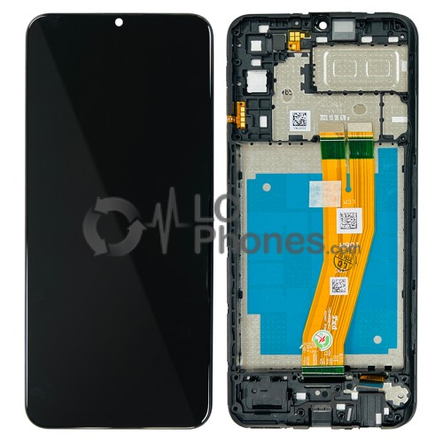 Samsung Galaxy A04e A042 - Full Front LCD Digitizer with Frame Black < Service Pack >