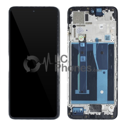 Motorola Moto G84 XT2347 - Full Front LCD Digitizer with Frame Black < Service Pack >