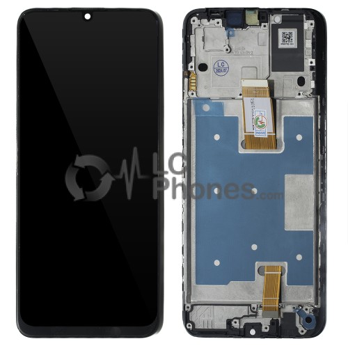 Huawei Honor X7a RKY-LX1, RKY-LX2, RKY-LX3 - Full Front LCD Digitizer with Frame Black