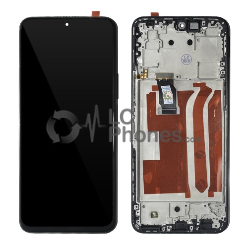 Huawei Honor X8 (4G) 2022 TFY-LX1, TFY-LX2, TFY-LX3 - Full Front LCD Digitizer with Frame Midnight Black