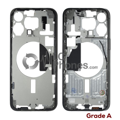 iPhone 15 Pro Max - Middle Housing Frame with Buttons Natural Titanium ( Original Used ) Grade A