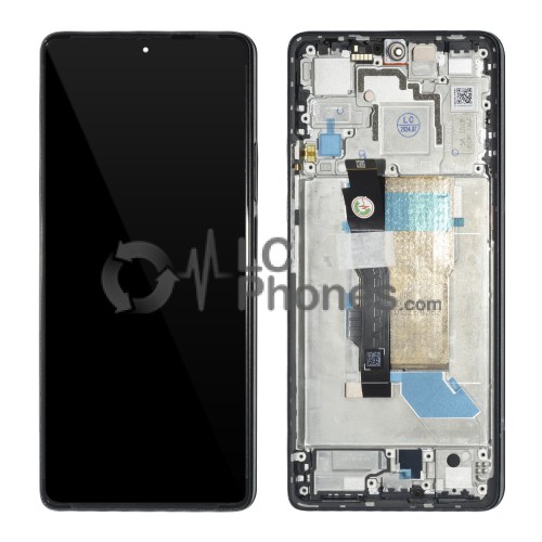 Xiaomi Poco F5 23049PCD8G, 23049PCD8I - Full Front LCD Digitizer with Frame Black < Service Pack >