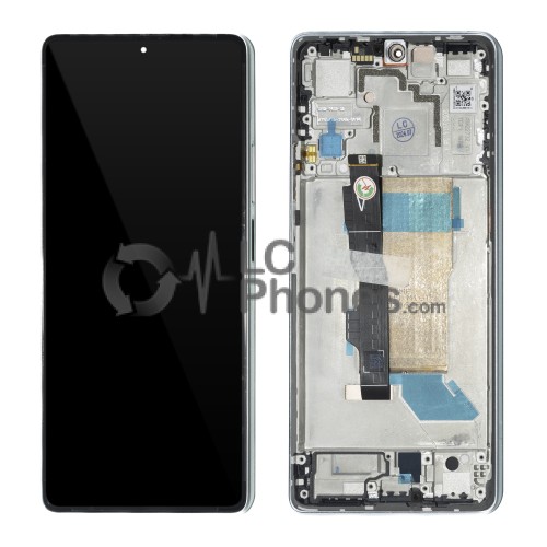 Xiaomi Poco F5 23049PCD8G, 23049PCD8I - Full Front LCD Digitizer with Frame White < Service Pack >