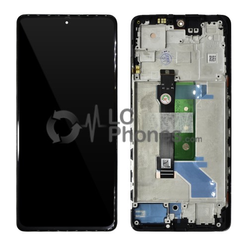 Xiaomi Redmi Note 12 Pro+ 22101316UCP - Full Front LCD Digitizer with Frame Black < Service Pack >