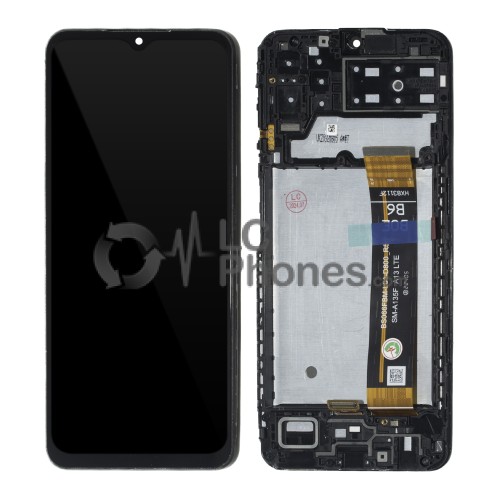 Samsung Galaxy A13 (2022) A137 - Full Front LCD Digitizer With Frame Black ( Original Remaded )