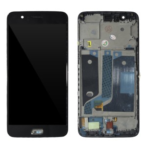 OnePlus 5 - Full Front LCD Digitizer with Frame Black