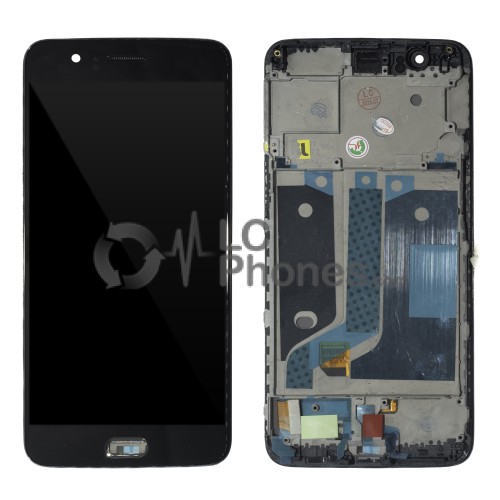 OnePlus 5 - Full Front LCD Digitizer with Frame Black