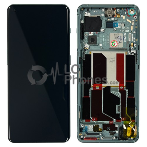 OnePlus 10 Pro 5G NE2210 - Full Front LCD Digitizer with Frame Green < Service Pack >