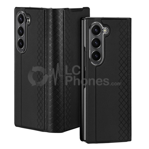 Samsung Galaxy Z Fold6 F956 - Dux Ducis Brill Leather Case with Flap and Card Slot Black