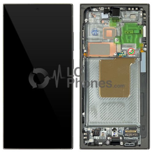 Samsung Galaxy S24 Ultra 5G S928 - Full Front LCD Digitizer with Frame Titanium Black < Service Pack >