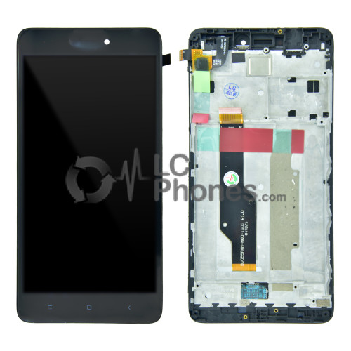 Xiaomi Redmi Note 4X - Full Front LCD Digitizer with Frame Black Global Version ( Original Remaded )