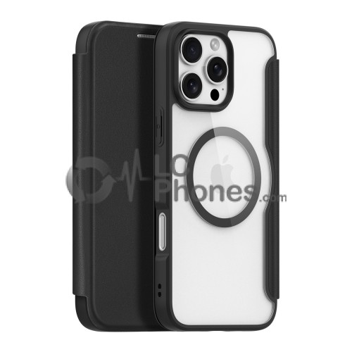 iPhone 16 Pro - Dux Ducis Skin X Pro  Case with MagSafe and Flip Cover Black