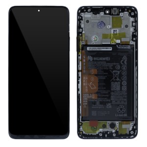 Huawei Nova Y90 CTR-LX2, CTR-LX1, CTR-LX3 - Full Front LCD Digitizer with Battery & Frame Midnight Black 