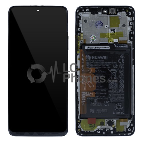 Huawei Nova Y90 CTR-LX2, CTR-LX1, CTR-LX3 - Full Front LCD Digitizer with Battery & Frame Midnight Black < Service Pack >