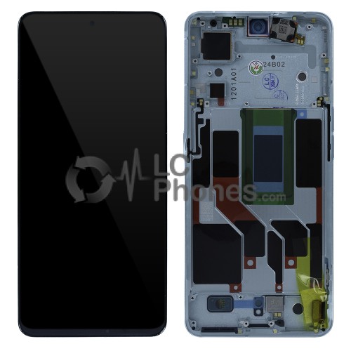 OPPO Reno8 Pro CPH2357 / Reno8 Pro+ PFZM10 - Full Front LCD Digitizer with Frame Green < Service Pack >