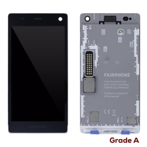 FairPhone 2 - Full Front LCD Digitizer with Frame White  Grade A