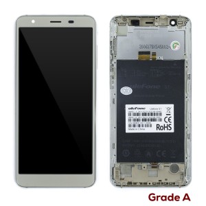 Ulefone S1 - Full Front LCD Digitizer with Frame Gold  Grade A