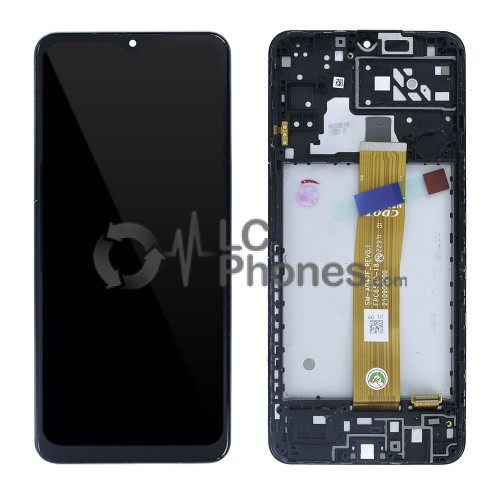 Samsung Galaxy A04s A047 - Full Front LCD Digitizer with Frame Black ( Original Remaded )