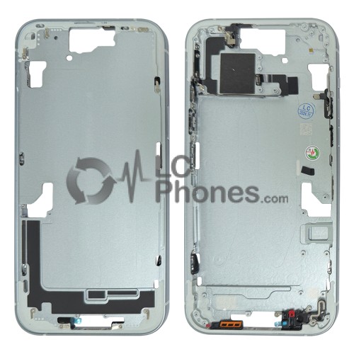 iPhone 15 Plus - Middle Housing Frame with Buttons Blue ( Original Used ) Grade A