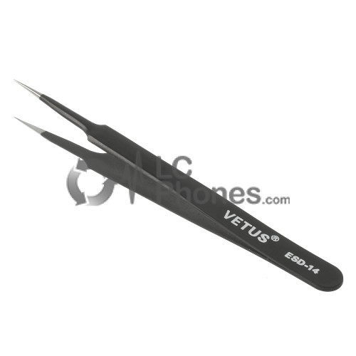 VETUS ESD 14 Anti-Static Steel Super Fine Tip Tweezer