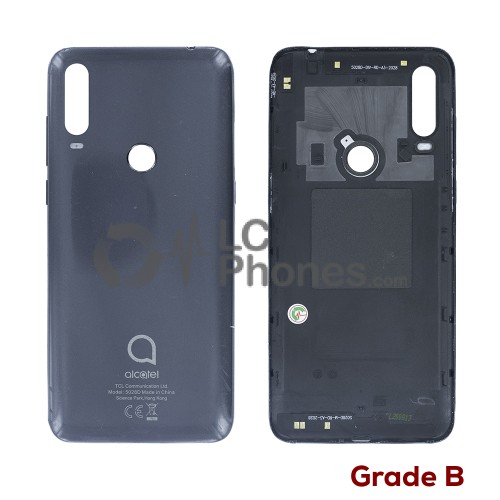 Alcatel 1S (2020) 5028D - Original Used Back Housing Cover Black Grade B