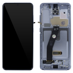 Samsung Galaxy S20 G980 / S20 5G G981 - Full Front LCD Digitizer With Frame Cloud Blue  without Camera