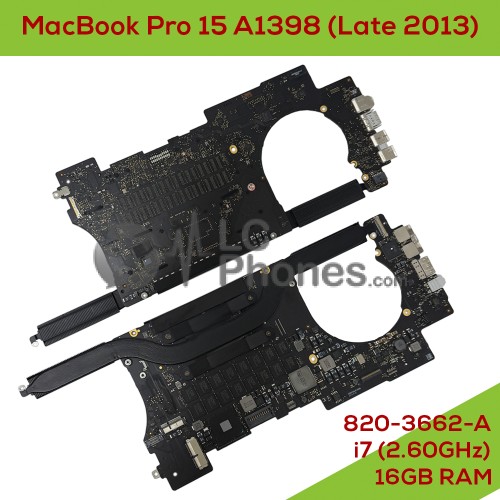 Macbook Pro Retina 15 inch A1398 EMC 2674 (Late 2013) - Fully Functional Logic Board i7 2,6GHz 16GB 820-3662-A