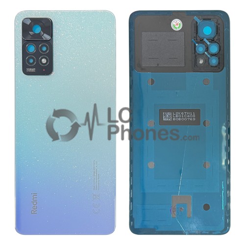 Xiaomi Redmi Note 11 Pro - Battery Cover with Camera Lens and Adhesive Star Blue < Service Pack >