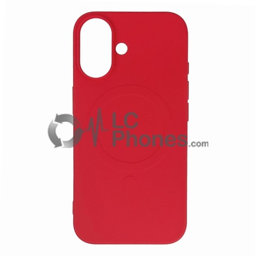 iPhone 16 - Liquid Silicone Case MagSafe Compatible Red