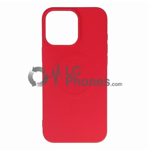 iPhone 16 Pro - Liquid Silicone Case MagSafe Compatible Red