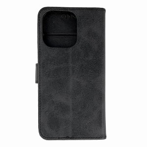 iPhone 16 Pro - Magnet Elegant Flip Cover Case Black