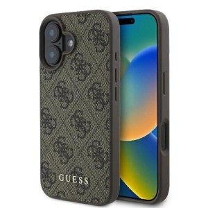 iPhone 16 Plus - Guess 4G Classic Rigide Case Brown