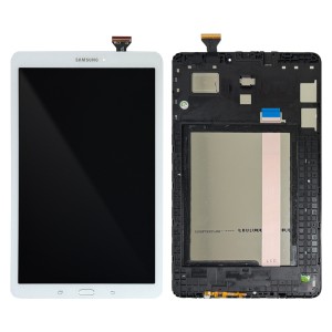 Samsung Galaxy Tab E 9.6 T560 - Full Front LCD Digitizer With Frame White 