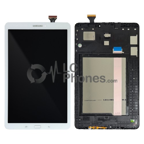 Samsung Galaxy Tab E 9.6 T560 - Full Front LCD Digitizer With Frame White < Service Pack >