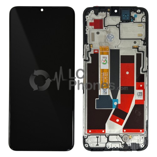 OPPO A77 5G CPH2339 - Full Front LCD Digitizer with Frame Black < Service Pack >