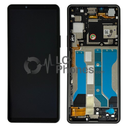 Sony Xperia 10 V - Full Front LCD Digitizer with Frame Black < Service Pack >