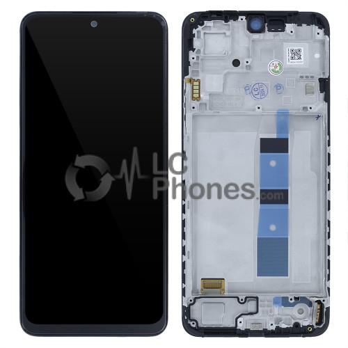 Xiaomi Redmi Note 12 4G 23021RAAEG, 23021RAA2Y, 23027RAD4I, 23028RA60L - Full Front LCD Digitizer with Frame Black < Service Pack >