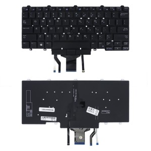 Dell - Keyboard US American Layout with Backlight for Latitude 5480 E5450 E5470 E7470 E7470 Black