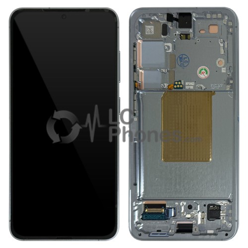 Samsung Galaxy S24 5G S921 - Full Front LCD Digitizer with Frame Sapphire Blue < Service Pack >