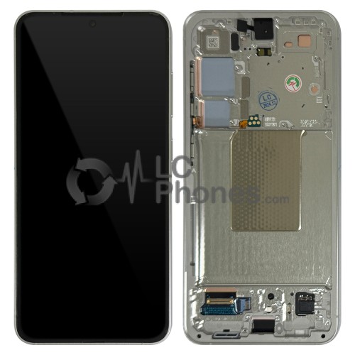 Samsung Galaxy S24 5G S921 - Full Front LCD Digitizer with Frame Marble Grey < Service Pack >