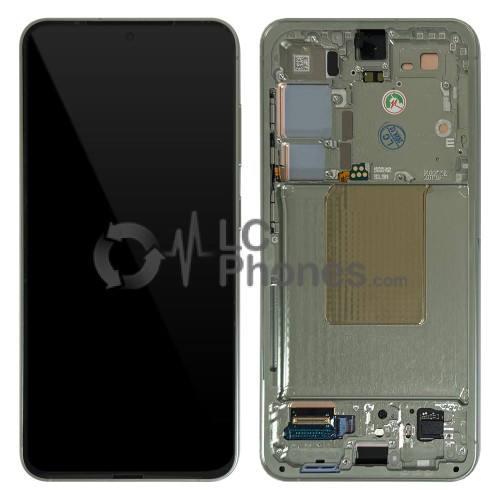 Samsung Galaxy S24 5G S921 - Full Front LCD Digitizer with Frame Jade Green < Service Pack >