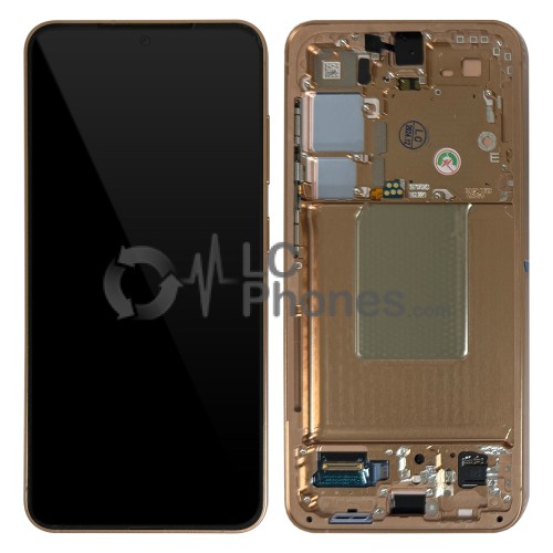 Samsung Galaxy S24 5G S921 - Full Front LCD Digitizer with Frame Sandstone Orange < Service Pack >