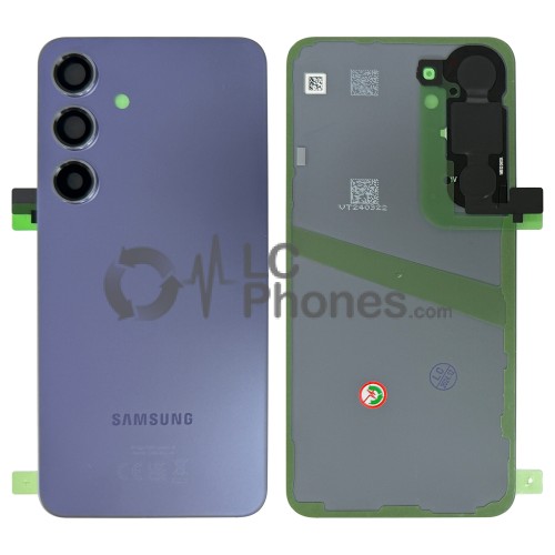 Samsung Galaxy S24 5G S921 - Battery Cover with Camera Lens and Adhesive Cobalt Violet < Service Pack >