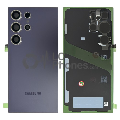 Samsung Galaxy S24 Ultra 5G S928 - Battery Cover with Camera Lens and Adhesive Titanium Violet < Service Pack >