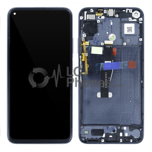 Huawei Honor 20 / Nova 5T - Full Front LCD Digitizer with Frame Midnight Black ( Original Remaded )