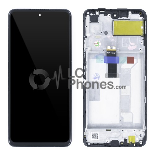 Huawei Y7a / P Smart (2021) PPA-LX2 / Honor 10X Lite - Full Front LCD Digitizer with Frame Black ( Original Remaded )