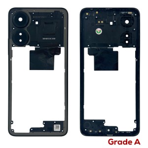 Xiaomi Redmi 13C 4G 23100RN82L, 23106RN0DA, 23108RN04Y - Original Used Middle Frame with Camera Lens Midnight Black Grade A