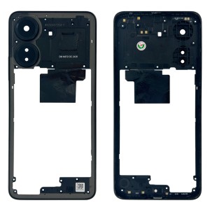 Xiaomi Redmi 13C 4G 23100RN82L, 23106RN0DA, 23108RN04Y - Middle Frame with Camera Lens Midnight Black