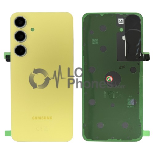 Samsung Galaxy S24 FE 5G S721 - Battery Cover with Adhesive & Camera Lens Yellow < Service Pack >