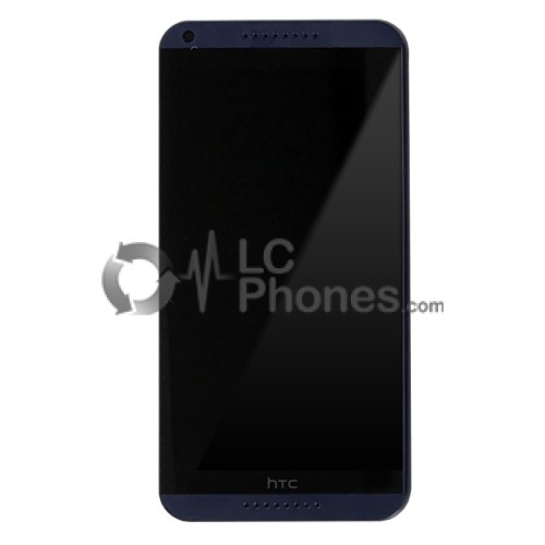 HTC Desire 816H - Full Front LCD Digitizer with Frame Blue